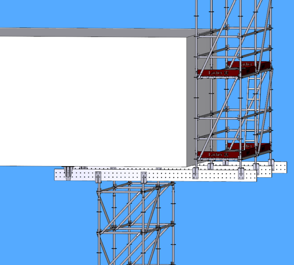 Cantilevered beam support