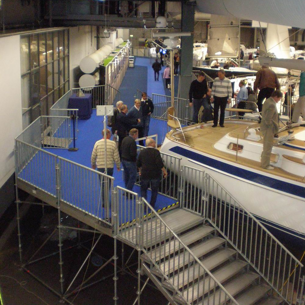 Layher Stair Solutions provide access to viewing platforms at boat show