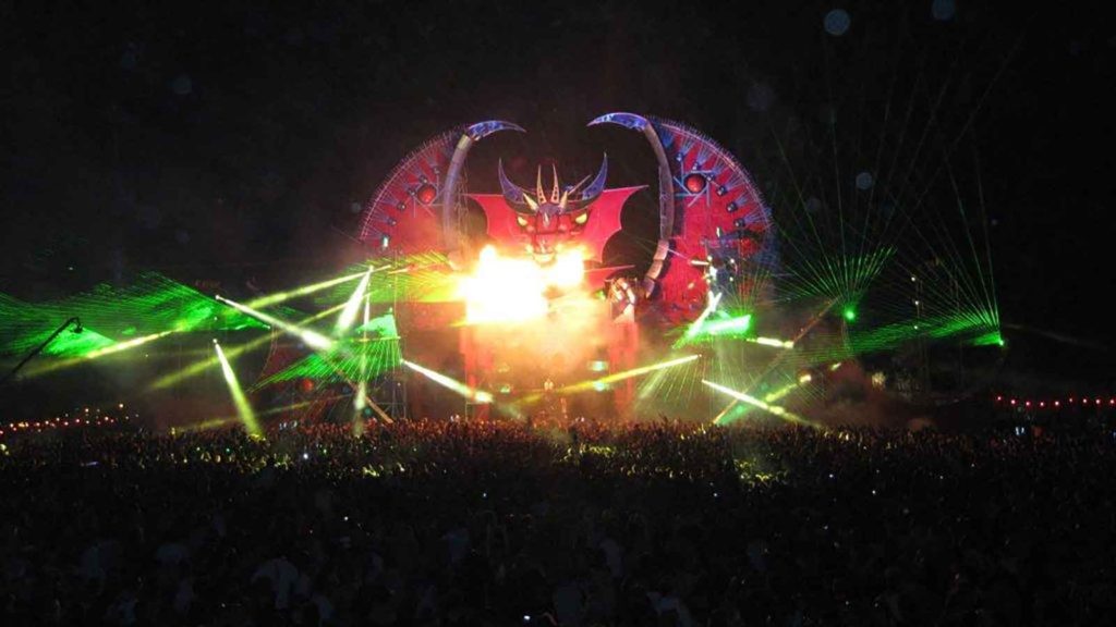 Laser light show at Defqon1 Dragon event