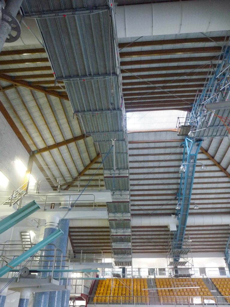 Layher Scaffolding over Wellington swimming pool