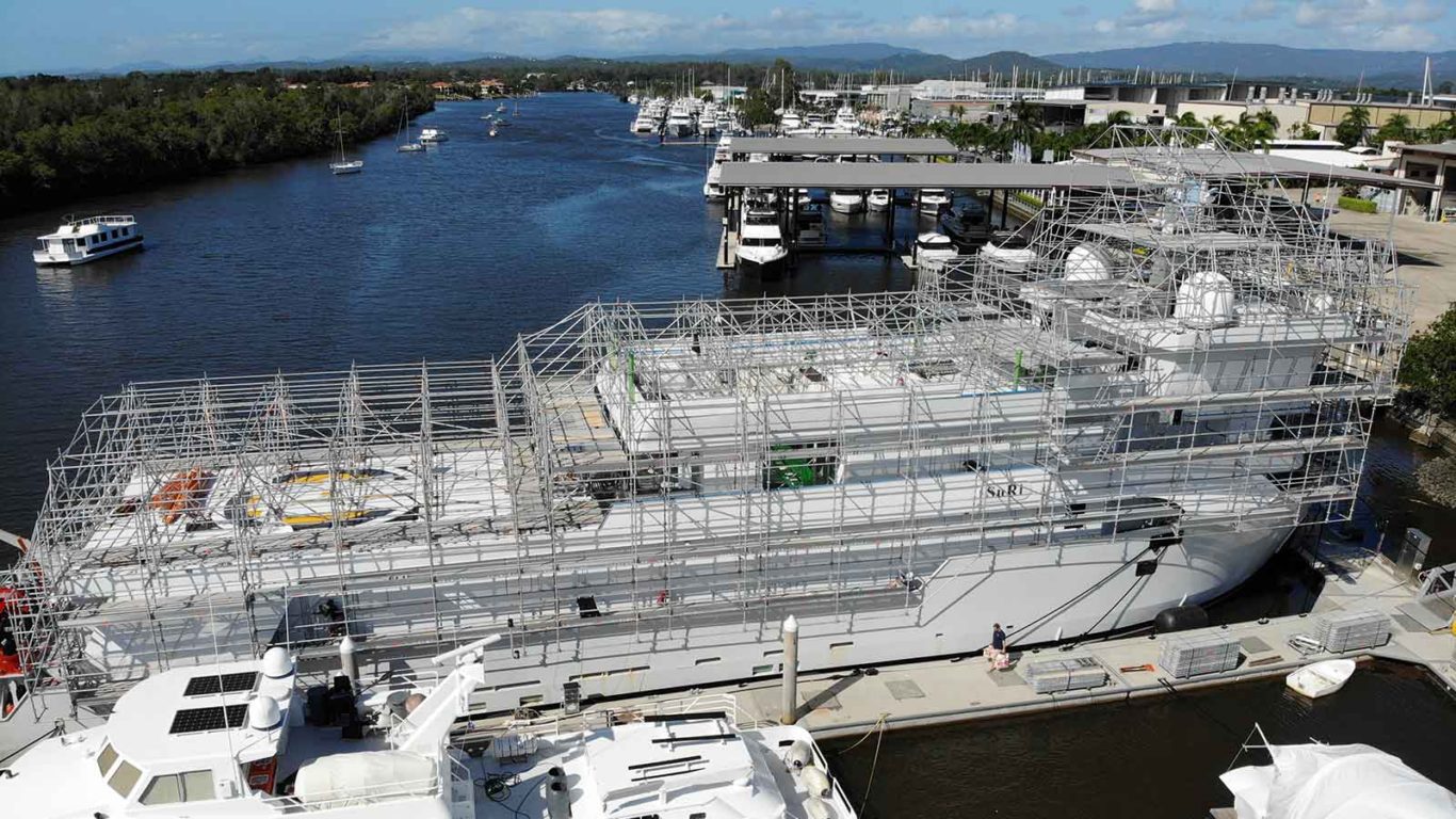 Lightweight Scaffolding by Yacht Support