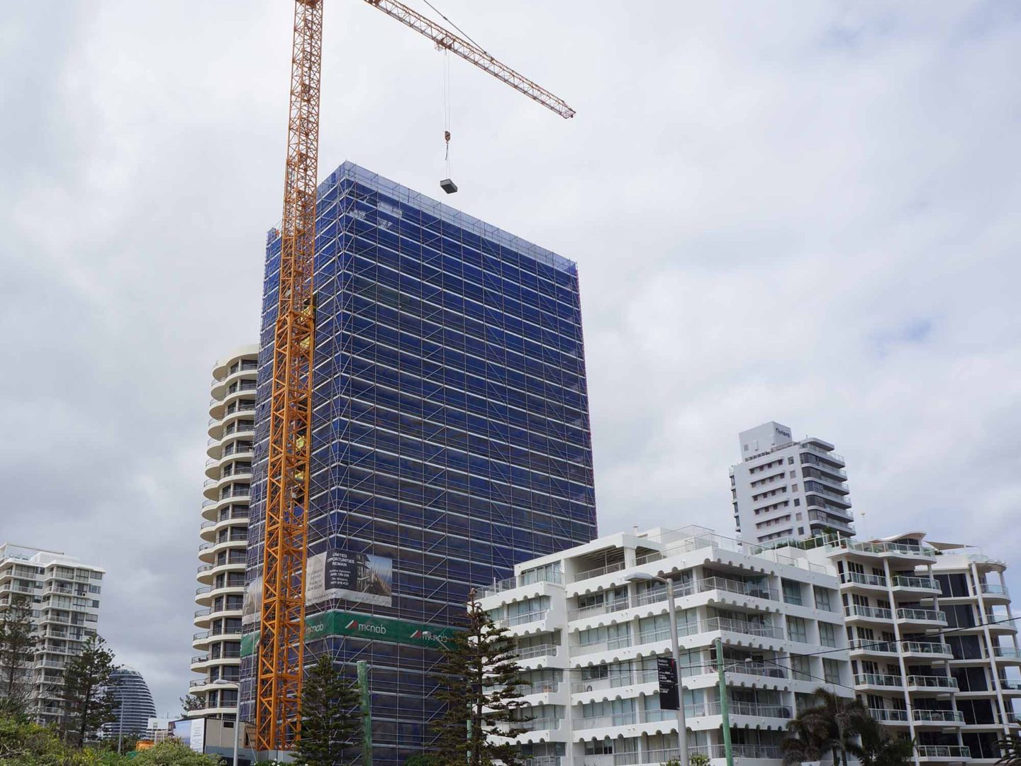 21-storey apartment block under construction in Gold Coast Queensland