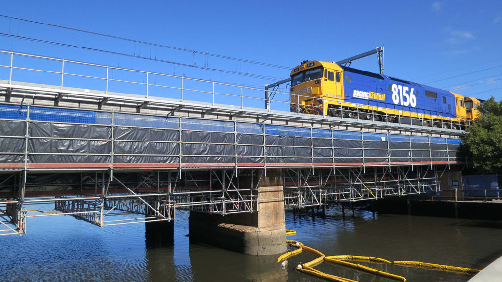 Suspended Rail Bridge by Above Scaffolding